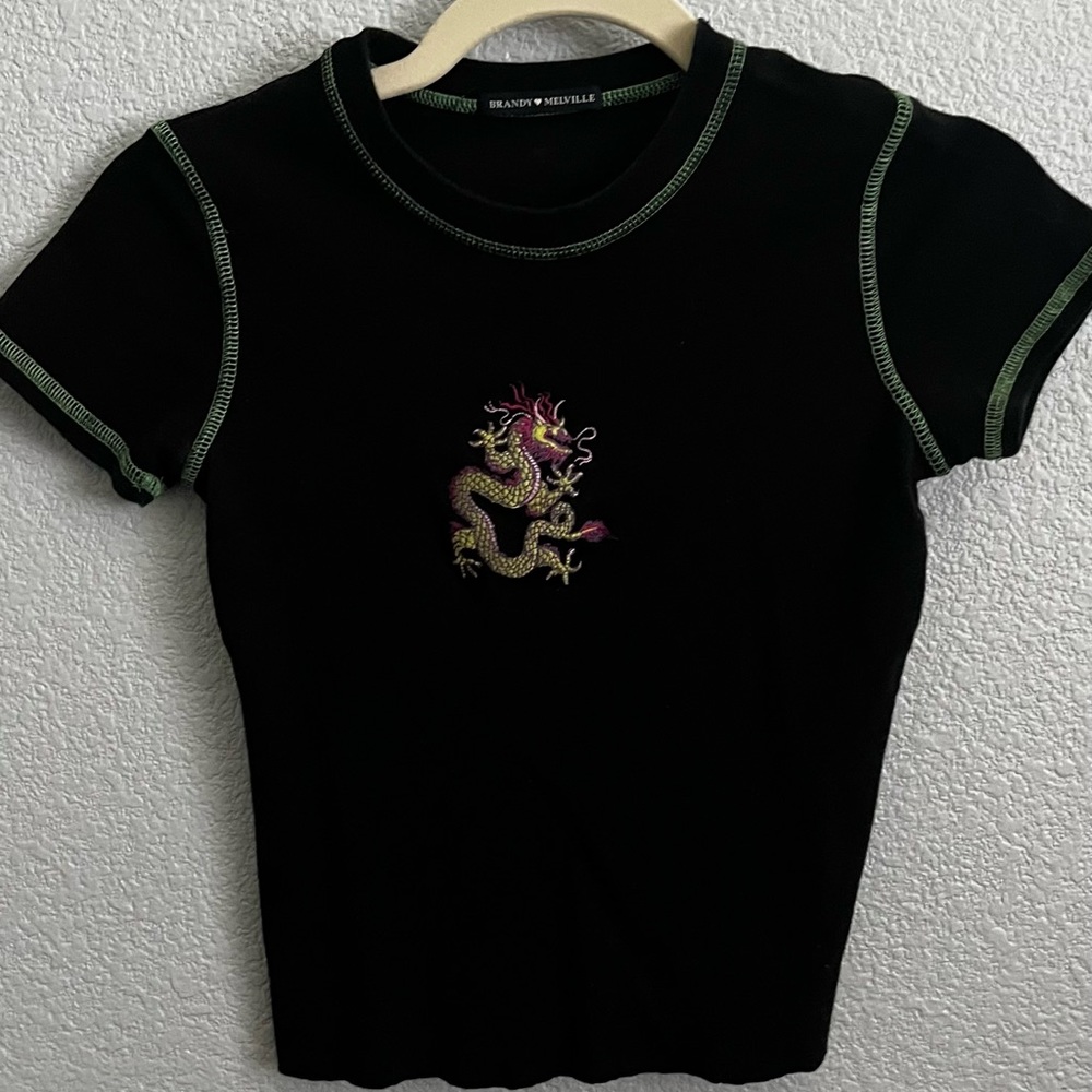 Brandy Melville black dragon top
